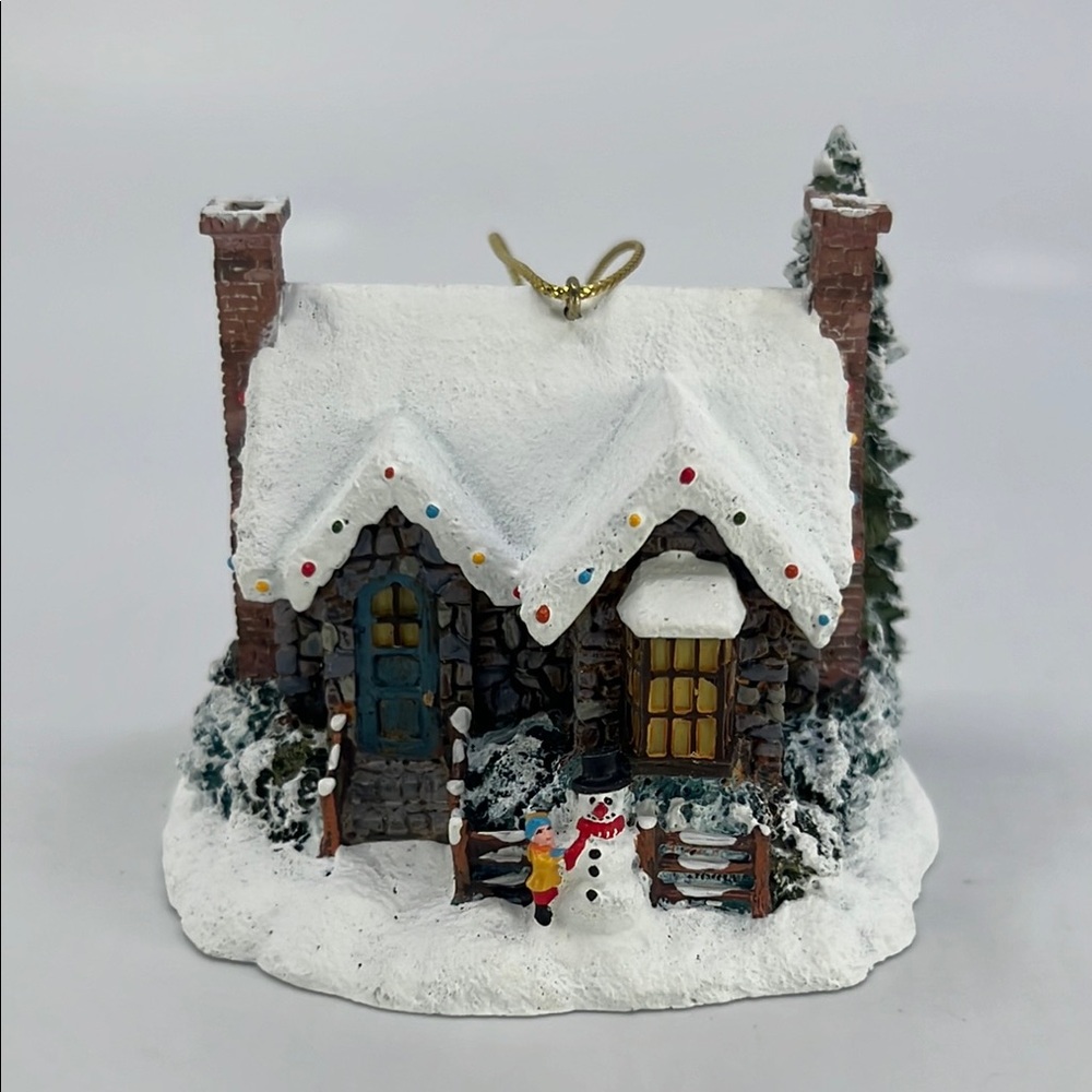 Thomas Kinkade 2001 A Christmas Welcome Illuminated Ornament Collection
